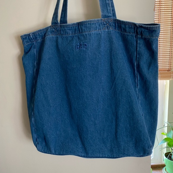 GAP Blue Denim Tote Bag - Picture 2 of 2